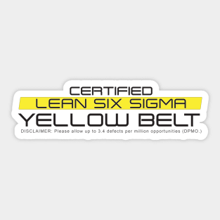 Certified Lean Six Sigma Yellow Belt Sticker